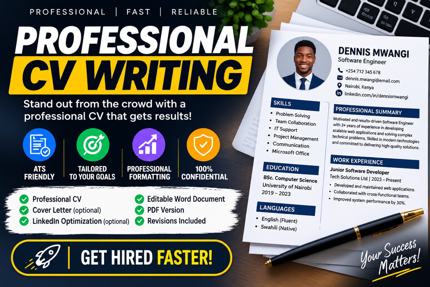 Professional CV writing