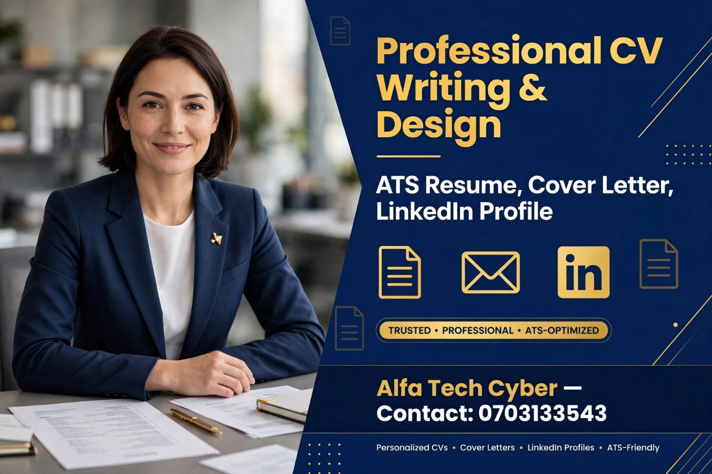 I will write and design professional CV, cover letter and ATS resume