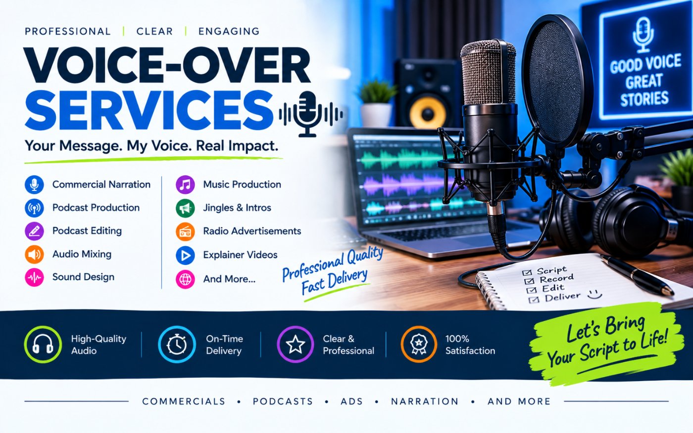 Professional Voice & Audio Content