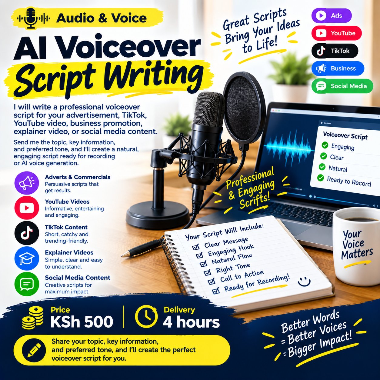 AI Voiceover Script Writing