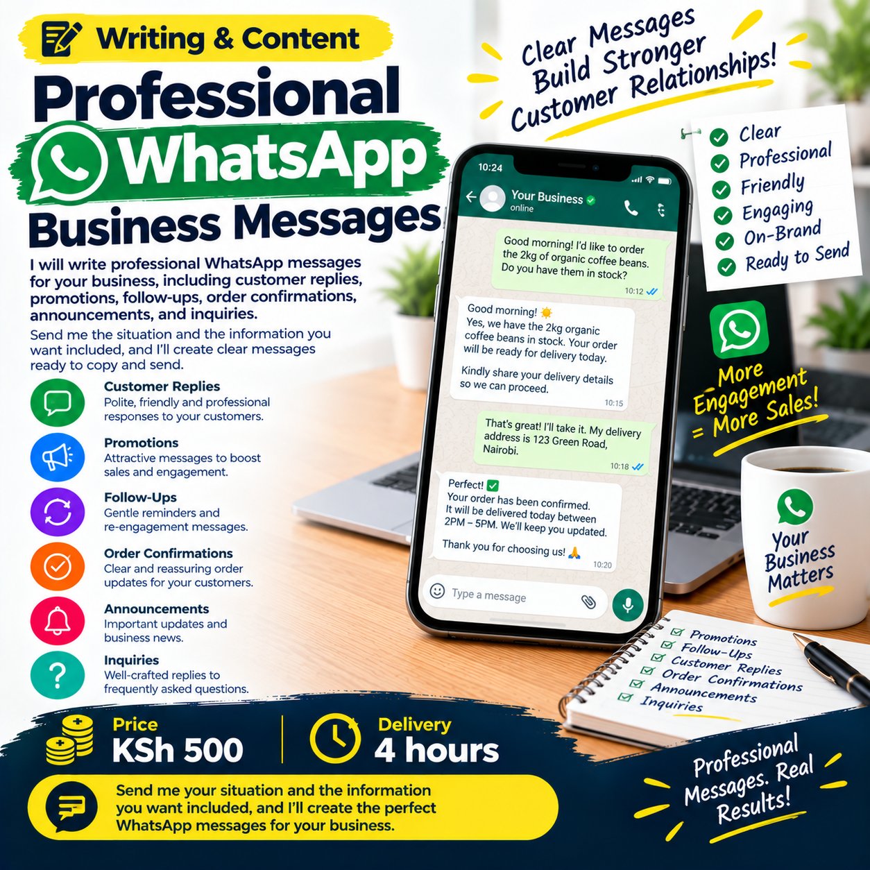 Professional WhatsApp Business Messages