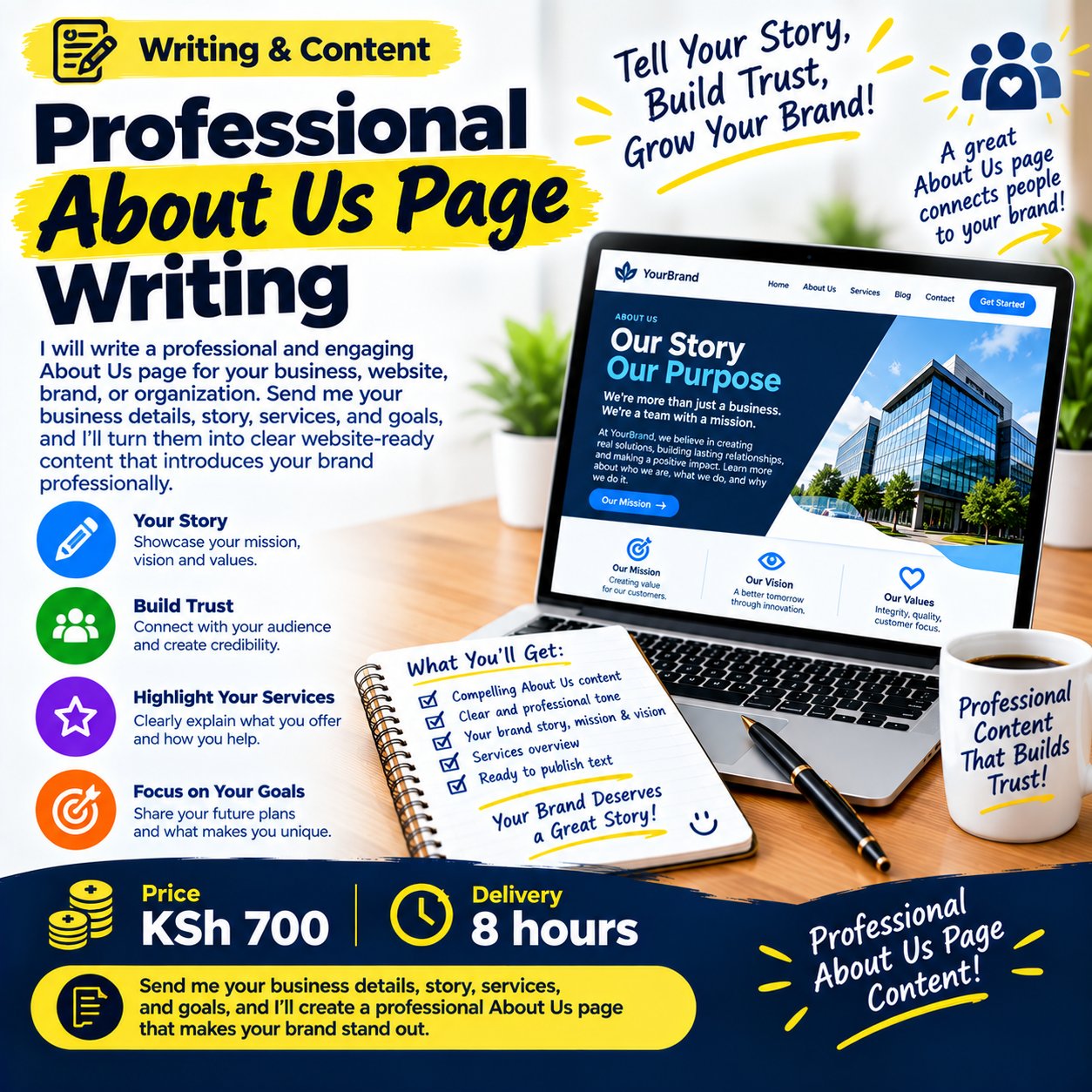 Professional About Us Page Writing