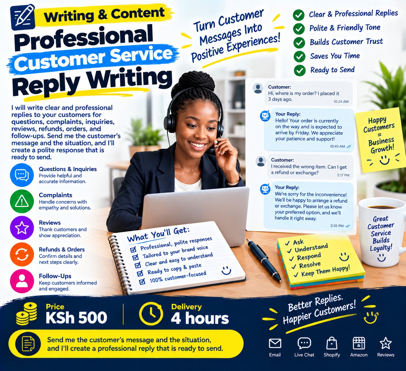 Professional Customer Service Reply Writing